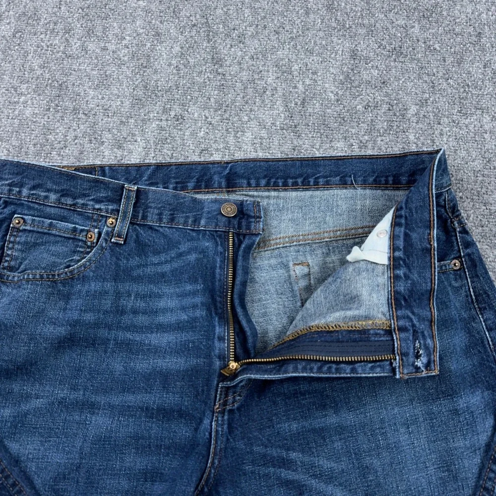 Levi's 569 Loose Straight Jeans Men 36x32 FITS 38x32 Dark Wash Denim 100% Cotton